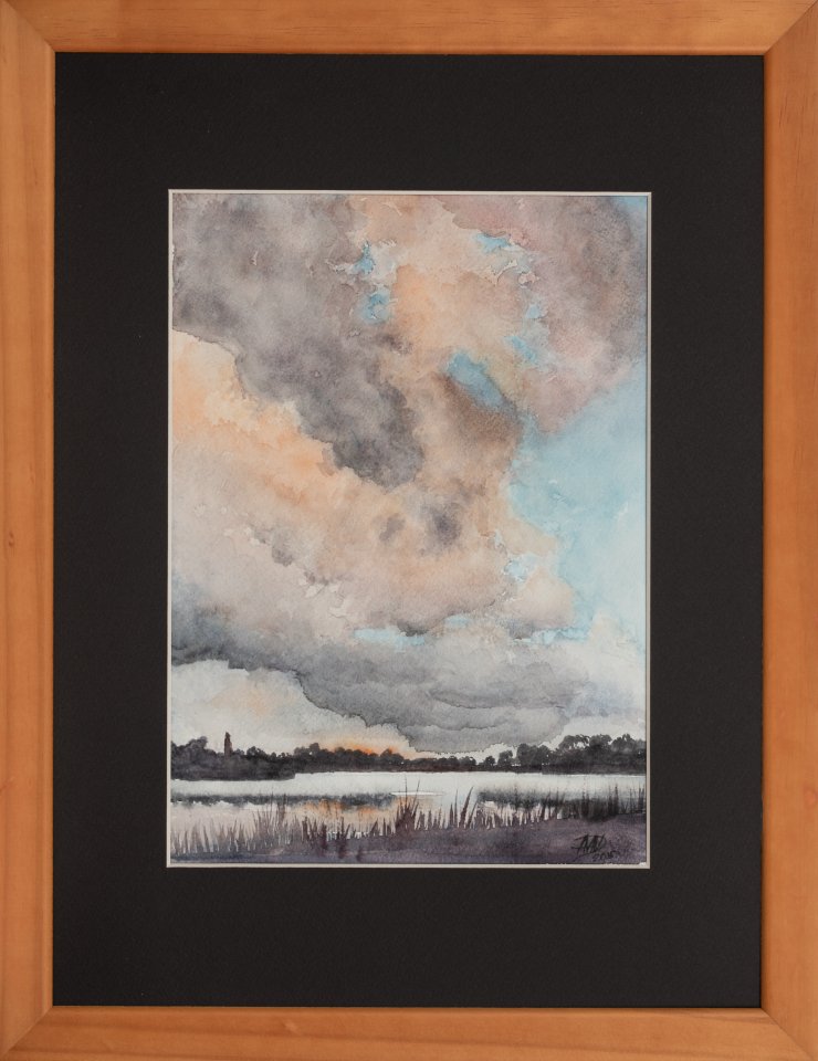 Crépuscule dans la Dombes